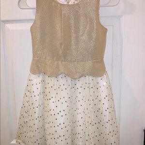 Cat and Jack gold/cream sequin dress size 7/8